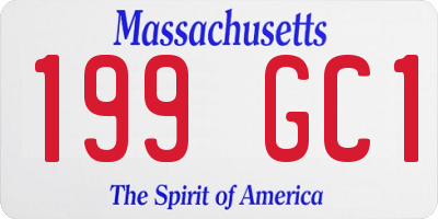MA license plate 199GC1