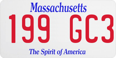 MA license plate 199GC3
