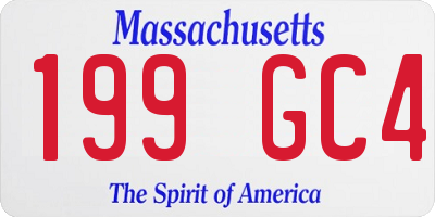 MA license plate 199GC4