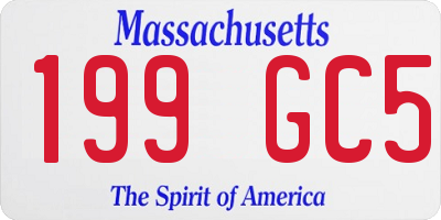 MA license plate 199GC5