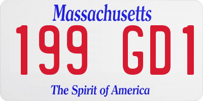 MA license plate 199GD1