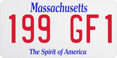 MA license plate 199GF1