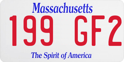 MA license plate 199GF2