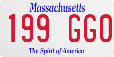 MA license plate 199GG0