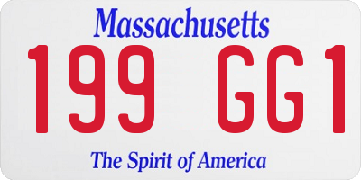 MA license plate 199GG1