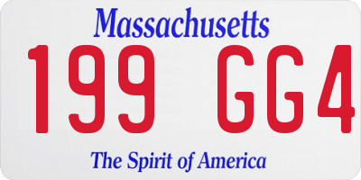 MA license plate 199GG4