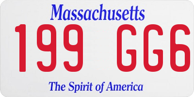 MA license plate 199GG6