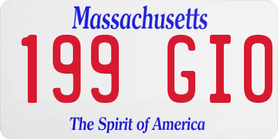 MA license plate 199GI0