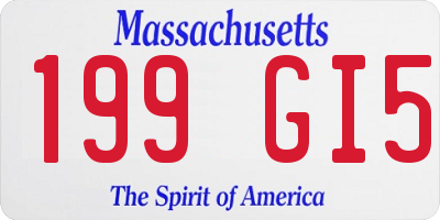 MA license plate 199GI5