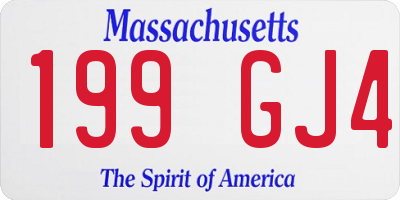 MA license plate 199GJ4