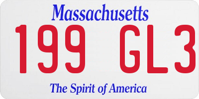 MA license plate 199GL3