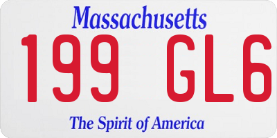 MA license plate 199GL6