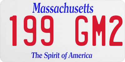 MA license plate 199GM2