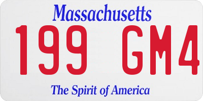 MA license plate 199GM4