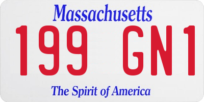 MA license plate 199GN1