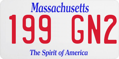 MA license plate 199GN2