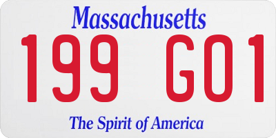 MA license plate 199GO1