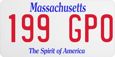 MA license plate 199GP0