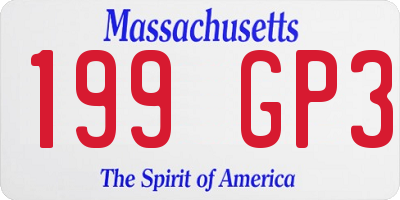 MA license plate 199GP3