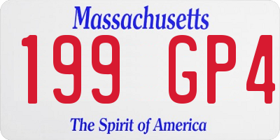MA license plate 199GP4