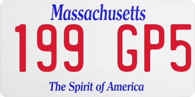 MA license plate 199GP5