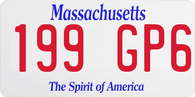 MA license plate 199GP6