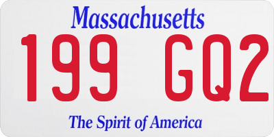 MA license plate 199GQ2