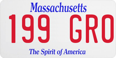 MA license plate 199GR0