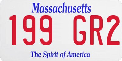 MA license plate 199GR2