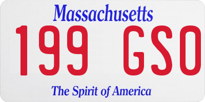 MA license plate 199GS0