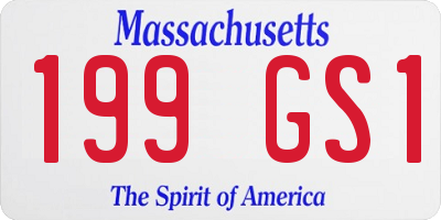 MA license plate 199GS1