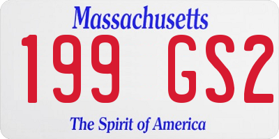 MA license plate 199GS2