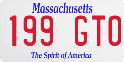 MA license plate 199GT0