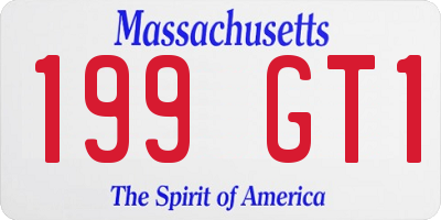 MA license plate 199GT1