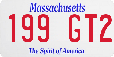 MA license plate 199GT2