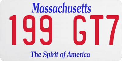MA license plate 199GT7