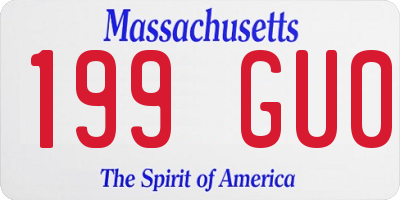 MA license plate 199GU0