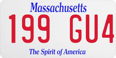 MA license plate 199GU4