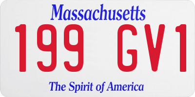 MA license plate 199GV1