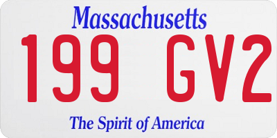 MA license plate 199GV2