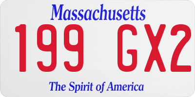 MA license plate 199GX2