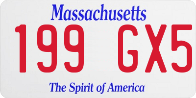 MA license plate 199GX5