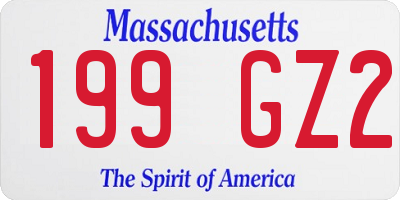 MA license plate 199GZ2