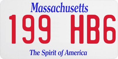 MA license plate 199HB6