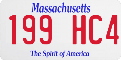 MA license plate 199HC4