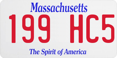 MA license plate 199HC5
