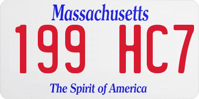 MA license plate 199HC7