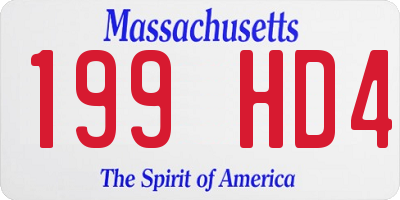 MA license plate 199HD4