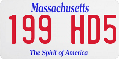 MA license plate 199HD5