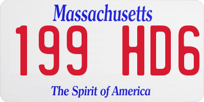 MA license plate 199HD6